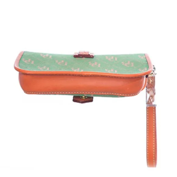 Dooney Bourke Leather and Cloth Monogram Wristlet Mini Bag - Picture 6 of 8